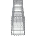 vidaXL Paniers à gabions arqués 20 Pièces 400x30x40/60 cm Fer galvanisé
