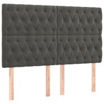 vidaXL Cadre de lit sans matelas gris foncé 140x200 cm velours