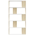 vidaXL Bibliothèque/Séparateur de pièce Blanc chêne sonoma 80x24x159cm