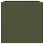 vidaXL Jardinières 2 Pièces vert olive 49x47x46 cm acier laminé à froid