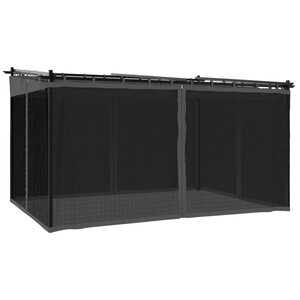 vidaXL Tonnelle avec parois en filet anthracite 4x3 m acier
