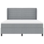 Lit à ressorts vidaXL avec matelas gris clair 180x200 cm en tissu