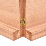 vidaXL Dessus de table bois massif traité bordure assortie