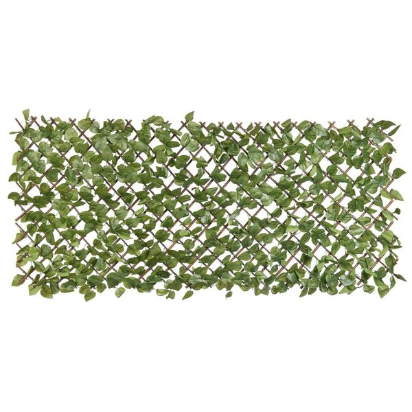 Nature Treillis de jardin avec feuilles vertes de laurier 90x180 cm