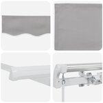 Auvent Manuel Rétractable vidaXL Gris 500x350 cm