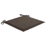 vidaXL Chaises de jardin empilables avec coussins lot de 4 Teck solide