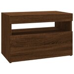 vidaXL Meuble TV avec lumières LED Chêne marron 60x35x40 cm