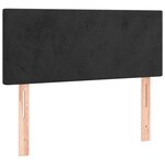 vidaXL Sommier à lattes de lit avec matelas Noir 100x200 cm Velours