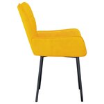 vidaXL Chaises à manger lot de 2 Jaune Velours