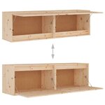 vidaXL Armoires murales 2 Pièces 60x30x35 cm Bois de pin massif
