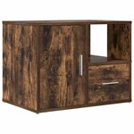 vidaXL Armoire d'angle chêne fumé 160x40x45 cm bois d'ingénierie