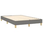 vidaXL Sommier à lattes de lit matelas LED gris foncé 120x190 cm tissu