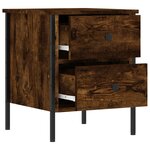 vidaXL Table de chevet chêne fumé 40x42x50 cm bois d'ingénierie