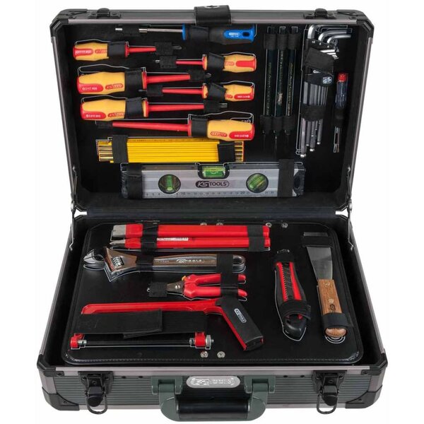 Ks tools ensemble d'outils d'électricien 128 pièces 1/4" + 1/2" 911.0628