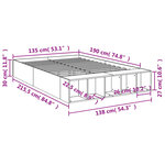 vidaXL Cadre de lit sans matelas noir 135x190 cm