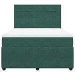 vidaXL Sommier à lattes de lit et matelas Vert foncé 140x190cm Velours