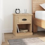 vidaXL Table de chevet chêne sonoma 39x39x47 5 cm bois d'ingénierie
