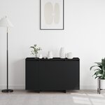vidaXL Buffet noir Noir Bois d'ingénierie 120 x 41 x 75 cm Buffet noir