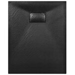 vidaXL Bac de douche SMC Noir 100 x 70 cm