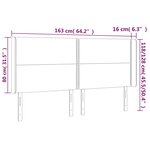 vidaXL Tête de lit à LED Blanc 163x16x118/128 cm Similicuir