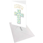 Carte Baptême Croix - Draeger paris
