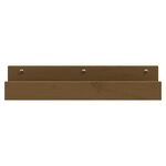 vidaXL Étagères murales 2 Pièces Marron miel 50x12x9cm Bois de pin massif