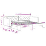 vidaXL Lit de jour avec gigogne sans matelas 80x200 cm