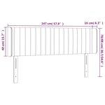 vidaXL Tête de lit à LED Crème 147x16x78/88 cm Tissu