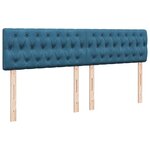 vidaXL Sommier à lattes de lit et matelas bleu 180x200 cm velours