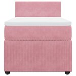 vidaXL Sommier à lattes de lit et matelas Rose 80x200 cm Velours