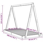 vidaXL Cadre de lit pour enfants noir 90x190 cm bois de pin massif