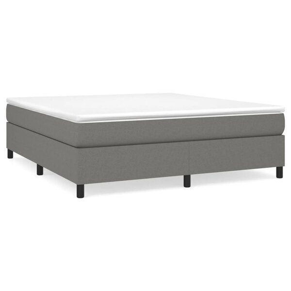 vidaXL Cadre de lit sans matelas gris foncé 180x200 cm tissu