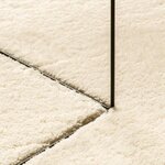 vidaXL Tapis HUARTE à poils courts doux et lavable crème Ø 80 cm