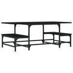 vidaXL Table basse noir 100x50 5x40 cm bois d'ingénierie