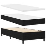 Lit Box Springs vidaXL avec matelas et LED Noir 100x200 cm Tissu
