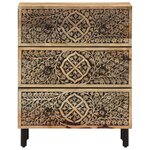 vidaXL Armoires latérales 2 Pièces 60x33x75 cm bois massif de manguier