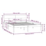 vidaXL Cadre de lit sans matelas gris bois de pin massif