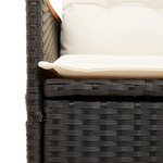 vidaXL Ensemble à manger de jardin coussins 5Pièces Noir Résine tressée