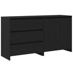vidaXL 2-Pièces Meubles de Rangement en Chêne Noir en Bois d'Ingénierie
