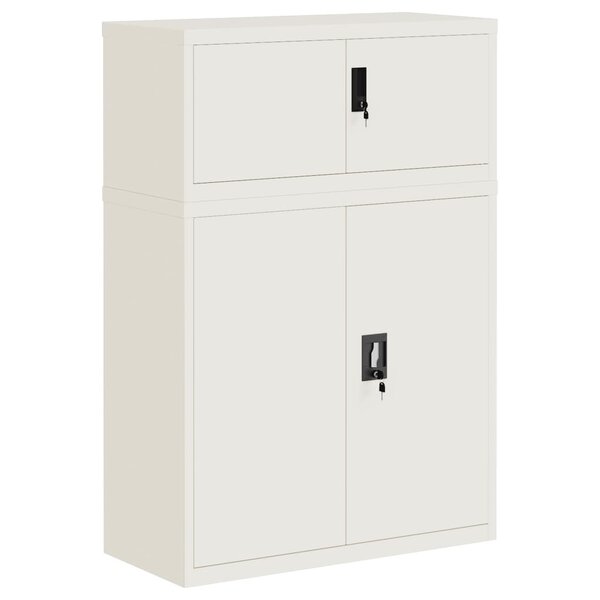 vidaXL Classeur blanc 90x40x130 cm acier