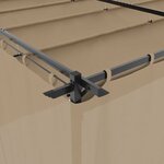 vidaXL Tonnelle avec rideaux taupe 6x3 m acier
