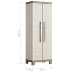 Keter Armoire de rangement polyvalente Excellence Beige et taupe 182cm