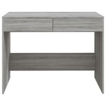 Bureau table poste de travail meuble d'ordinateur informatique étude sonoma 101 x 50 x 76 5 cm bois d'ingénierie gris 02_0023943