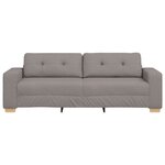 Canapé 3 places taupe 180 cm en tissu vidaXL