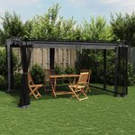 vidaXL Tonnelle avec parois en filet anthracite 4x3 m acier