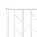 vidaXL Cadre de lit métal sans matelas et tête de lit blanc 193x203 cm