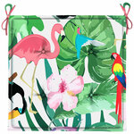 vidaXL Coussins de chaise de jardin lot de 4 multicolore 50x50x4 cm