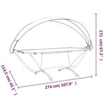 vidaXL Lit de repos d'extérieur et auvent Crème Acier et tissu Oxford