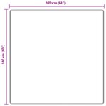 vidaXL Tapis Shaggy à Haute Pile Crème 160x160 cm PP