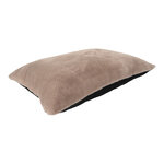 Coussin en fourrure artificielle marron clair 45 x 60 cm